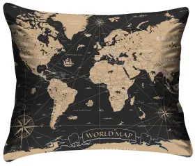 &Ouml;rngott - V&auml;rldskartan (svart/guld)