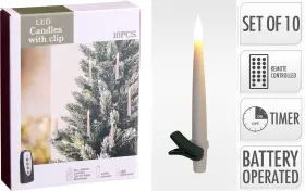 Tr&aring;dl&ouml;sa LED julgransljus 10-pack
