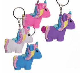 Nyckelring -Glitterbajsande Unicorn