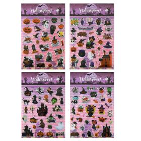 3D klisterm&auml;rken -Halloween (Orange pumpor/texter)