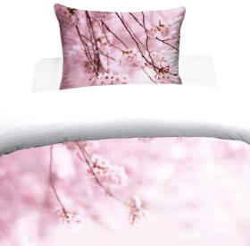 B&auml;ddset Hotellsatin -Cherry Blossom