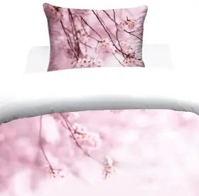 B&auml;ddset Hotellsatin -Cherry Blossom