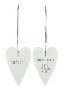 Toalettskylt -Nylagd kabel