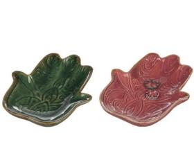 Sk&aring;l i keramik -Skyddande hand (Gr&ouml;n)