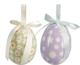 Dekoration - H&auml;ngande p&aring;sk&auml;gg (Gr&ouml;n/lila)