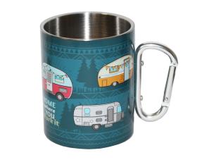 St&aring;lmugg med karbinhake - Husvagn