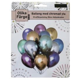 Ballonger 10-pack - Chrome mix