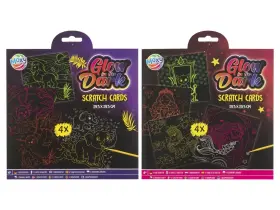Scratch Cards Glow in the Dark 4-pack (Rosa f&ouml;rp)
