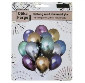 Ballonger 10-pack - Chrome mix