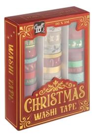 Washi Tape 36 rullar - Julmotiv (R&ouml;d)