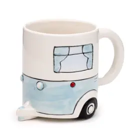 Porslinsmugg Husvagn - Bl&aring;