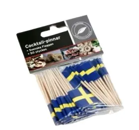 Cocktailpinnar 50-pack - Sverigeflaggor