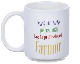 Mugg -Jag är inte pensionär (Farmor)