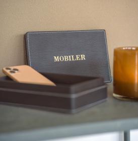 Låda i konstläder "MOBILER"