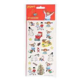 Julklistermärken - Pippi Långstrump