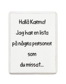 Kylskåpsmagnet -Karma!