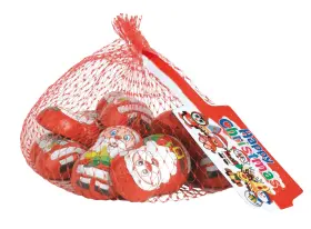 Fyllda chokladtomtar i nät 70g