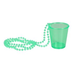 Halsband - Shotglas neongr&ouml;n