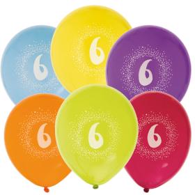 Ballonger i 6-pack "6"