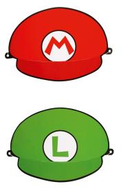 Partyhattar i 8-pack -SUPER MARIO