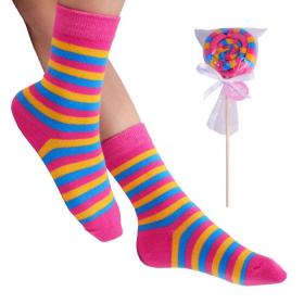 F&auml;rglada lollipop strumpor (36-40)