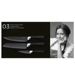 Knivset svart 3-delar Catarina K&ouml;nig