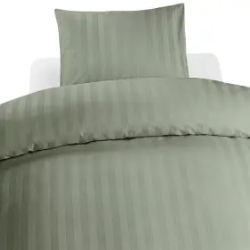 B&auml;ddset 2-delar hotellsatin (Gr&ouml;n)