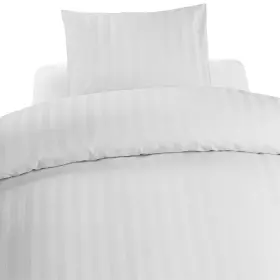 B&auml;ddset 2-delar hotellsatin (Vit)