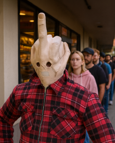 Maskeradmask - Fulfinger