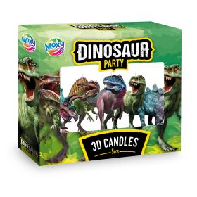 Tårtljus 5-pack - Dinosaurie