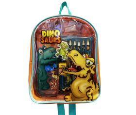 Ryggs&auml;ck med pennor -Dinosaurie