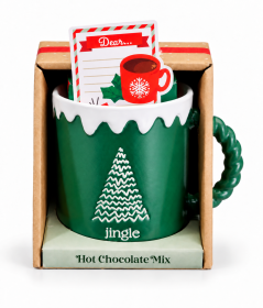 Gr&ouml;n julmugg med varm chokladmix