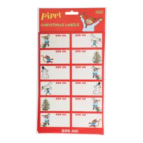 Juletiketter - Pippi Långstrump
