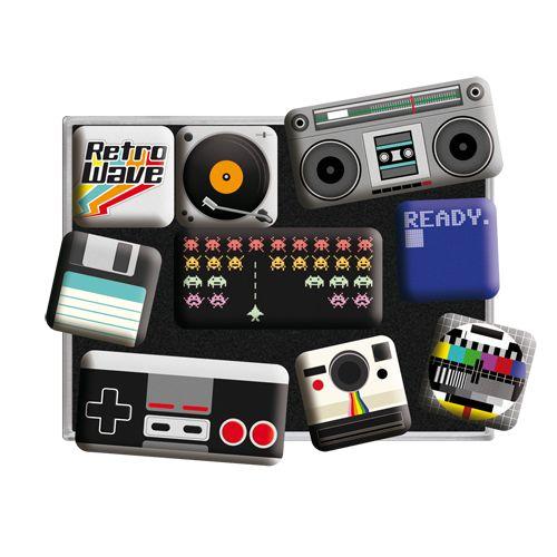 Magneter Magneter 9-pack - Retro Wave - Köp billigt online hos Varuhus1