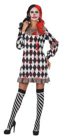 Maskeraddr&auml;kt Creepy Clown Girl
