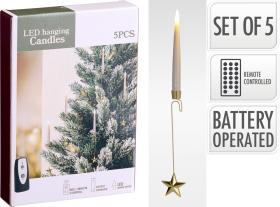 Julgransljus LED 5-pack med ljush&aring;llare