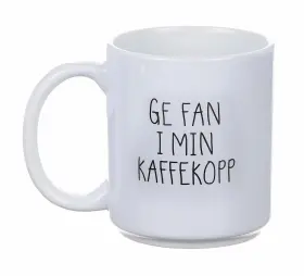 Porslinsmugg - Ge fan i min kaffekopp