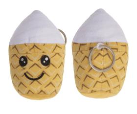 Nyckelring -mjukis i form av snabbmat (Glass)