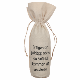 Presentpåse för flaska -Äntligen en julklapp...