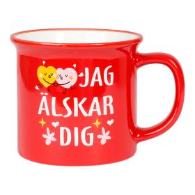 Porslinsmugg "JAG &Auml;LSKAR DIG"