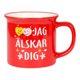 Porslinsmugg "JAG &Auml;LSKAR DIG"