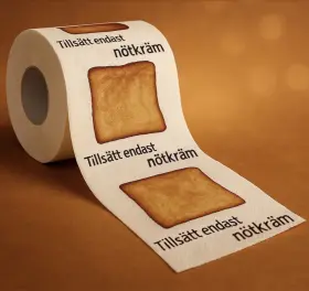 Toalettpapper - Tillsätt endast nötkräm