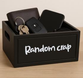 Fyrkantig trälåda -Random crap
