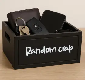 Fyrkantig trälåda -Random crap