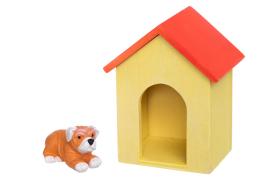 Magiska miniatyr tillbeh&ouml;r - Hundkoja och hund