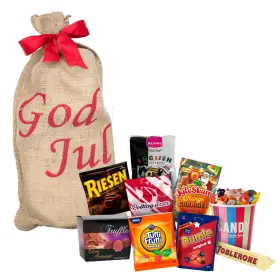Jutesäck fylld med godis 1445g