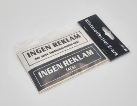 Etiketter - INGEN REKLAM