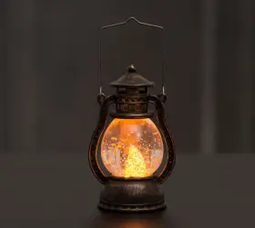 LED-lykta 12cm brons
