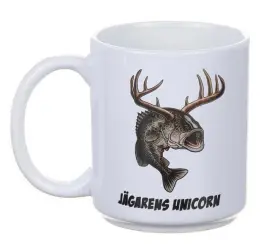 Porslinsmugg -Jägarens unicorn