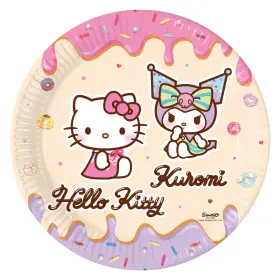 Papperstallrikar 8-pack - Hello Kitty & Kuromi
